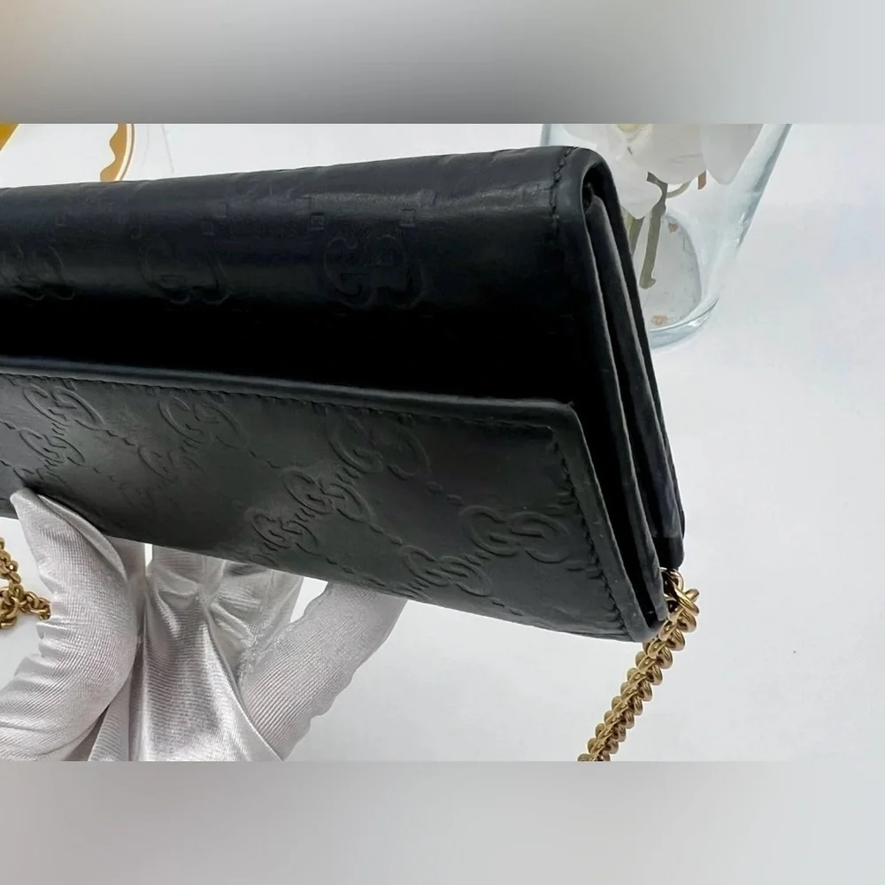GUCCI. Wallet on chain black monogram - Picture 10 of 12